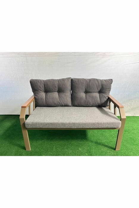 Hanah Home Nergiz 2+1+1 Dogtooth Negro, Blanco y Dorado